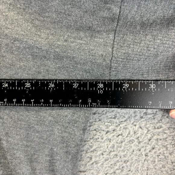 Chicos Sweater XL Gray Cashmere Blend Front Seam Roomy Boxy Casual Comfort LS - Picture 7 of 10